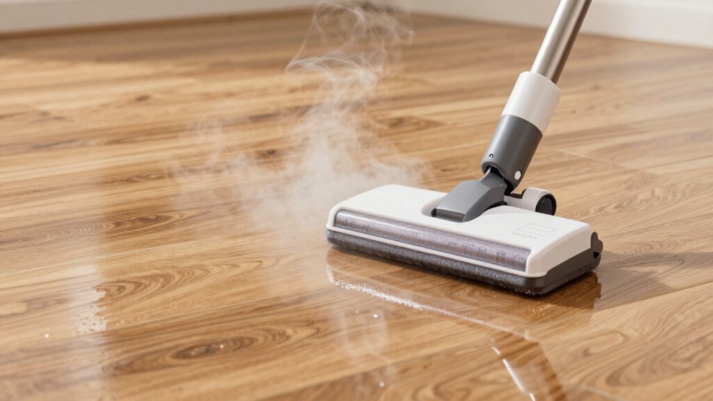 shark steam mop on laminate floors
