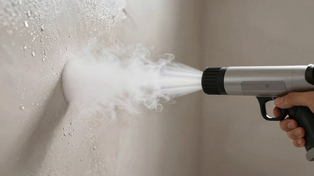 using steam cleaner on walls